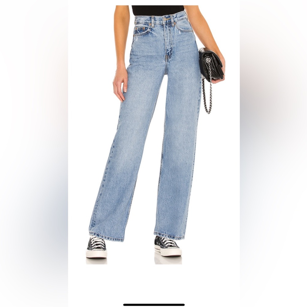 Dr Denim Echo Wide Leg in Blue Jay